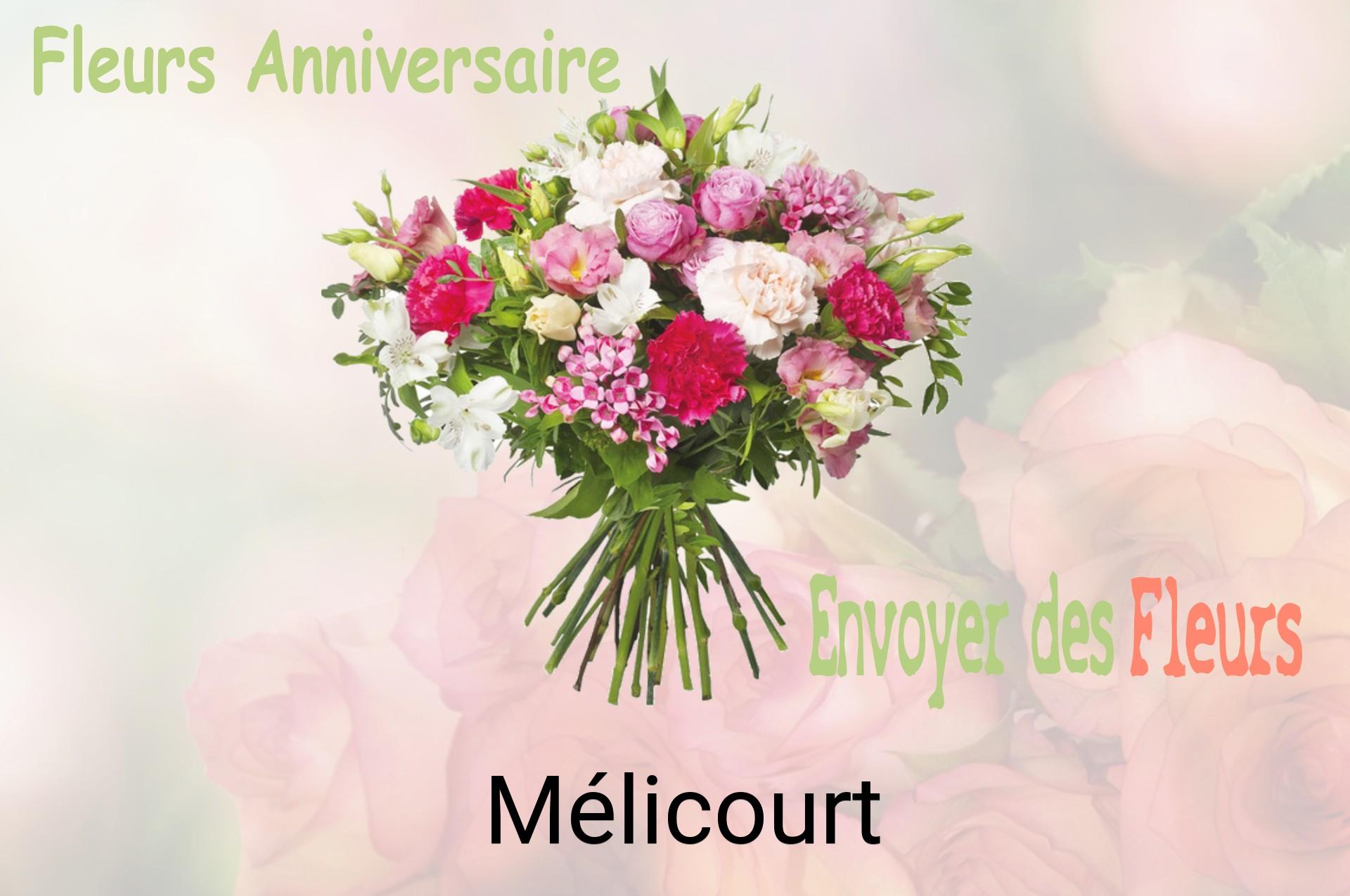 Bouquet de fleurs d’anniversaire livré à Mélicourt