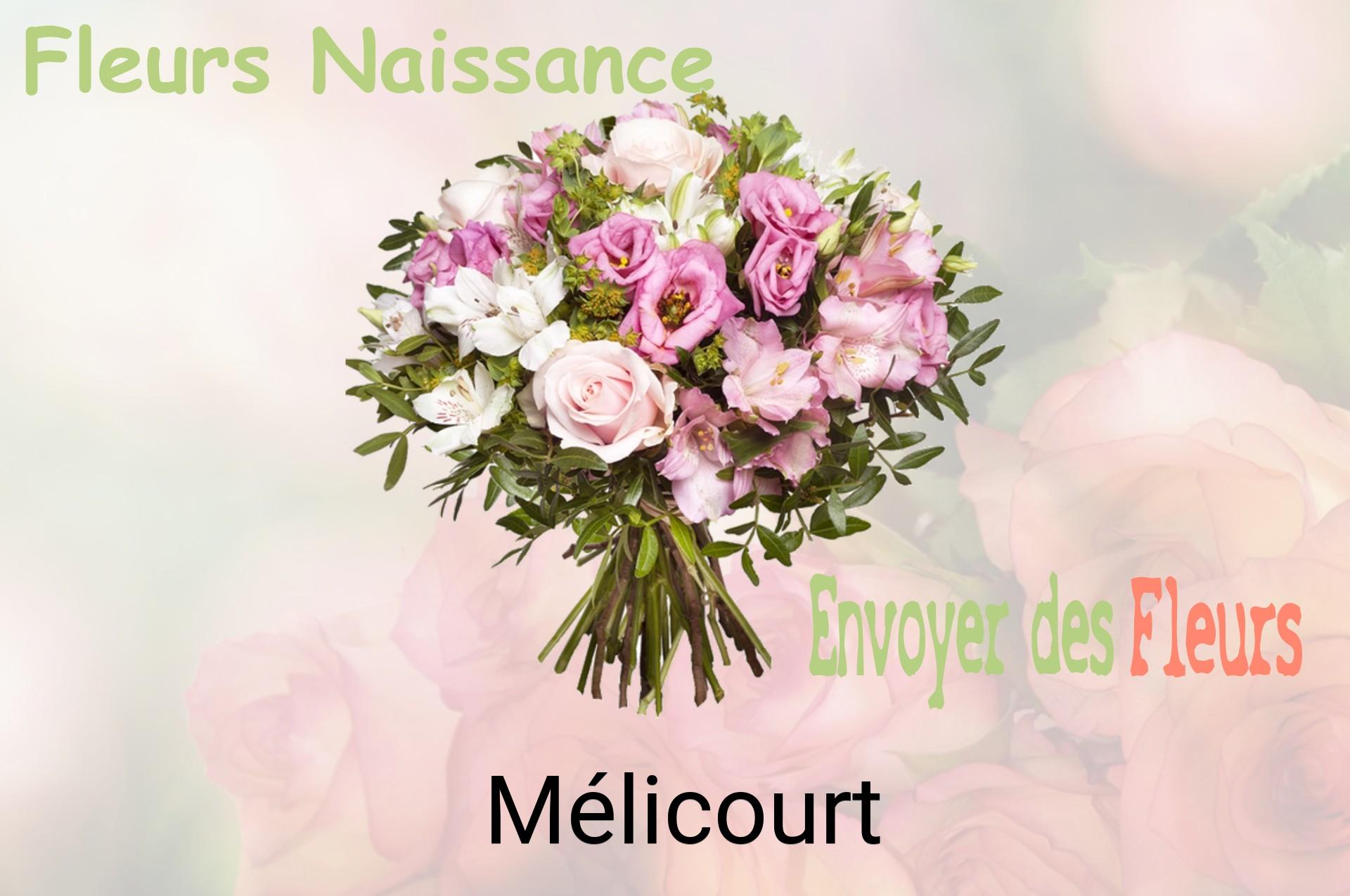 Bouquet de fleurs de naissance livré à Mélicourt